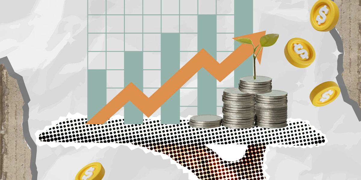 Finance systems growth illustration